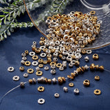 320Pcs 16 Style Tibetan Style Alloy Spacer Beads, Lead Free & Cadmium Free, Mixed Shape, Antique Silver & Antique Golden, 20pcs/style