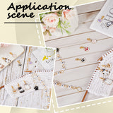 Cat & Paw Theme DIY Knitting Tools, including Alloy Enamel Pendant Stitch Markers and Beaded Knitting Row Counter Chains, Golden, 23.9cm