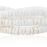 DIY Bracelet Making, with Undyed White Shell Beads Strands and Elastic Crystal Thread, BurlyWood, 6~6.5x2~4mm, Hole: 1mm