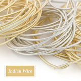 40G 2 Color Indian Wire, Copper Wire for Jewelry Making, Matte, Round, Antique Bronze, 1x1mm, 20g/color