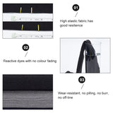 85% Cotton & 15% Elastic Fiber Ribbing Fabric for Cuffs, Waistbands Neckline Collar Trim, Black, 600~650x200~250x2mm