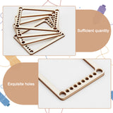 Wooden Mini Weaving Looms, Knitting & Crochet Tools, Rectangle, Blanched Almond, 5.55x4x0.25cm, Hole: 4mm and 2.5mm, 4pcs/set