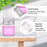 Glass Empty Cosmetic Containers, with Aluminum Screw Top Lids, Clear, 3x4.2cm, Inner Diameter: 2.1cm, Capacity: 15ml(0.51fl. oz)