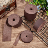 2M Flat Microfiber Imitation Leather Cord, for Clothes Decor, Coconut Brown, 25mm, about 2.19 Yards(2m)/Roll