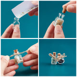 DIY Wishing Bottle Making Kits, Including Glass Bottles and Natural Gemstone Chip Beads, Containers: 26.5x14mm, Bottleneck: 8mm in diameter, Capacity: 2ml(0.06 fl. oz), 10pcs/set