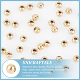 500Pcs 304 Stainless Steel Beads, Round, Golden, 3x2.5mm, Hole: 1.2mm