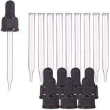 Glass Dropper Set Transfer Graduated Pipettes, Black, 105x22mm, Capacity: 50ml(1.69fl. oz)