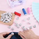 50Pcs 1-Hole Cloth Buttons, with Aluminium Findings, Flat Round Button, Beige, 19x9mm, Hole: 2x2.5mm