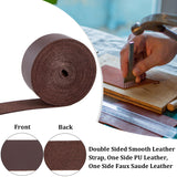 Flat Imitation Leather Cord, for Pillow Decor, Coconut Brown, 25x1.6mm, about 2.73 Yards(2.5m)/Roll