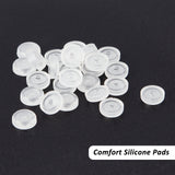 100Pcs Comfort Silicone Pads for Screw Back Clip on Earrings, Anti-Pain, Clip on Earring Cushion, Clear, 5.5x1.5mm, Hole: 1.6mm