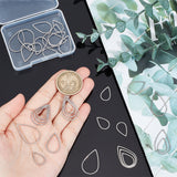 Stainless Steel Linking Rings, for Jewelry Making, Teardrop, Stainless Steel Color, 36pcs/box