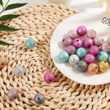 Crapy Exterior Acrylic Beads, Round, Mixed Color, 20mm, Hole: 2mm