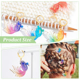 12Pcs 6 Colors Goldfish Locking Stitch Markers, UV Printing Acrylic Charm Stitch Marker with 304 Stainless Steel Hoop, Golden, 4.3cm, 2pcs/color