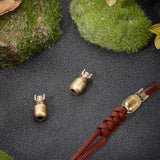 2Pcs Brass Beads, Bomb Shaped, Antique Golden, 18x9.5mm, Hole: 5mm