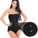 201 Stainless Steel Corset Busk, 6-Hook & Eye Closure for Corset, Bustier, Waist Trainer, Electrophoresis Black, 300x25.5x6.5mm