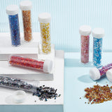 190G 10 Colors Glass Seed Beads, Mixed Style, Mixed Shapes, Mixed Color, 1~7x2~4mm, Hole: 0.7~1mm, 19g/color