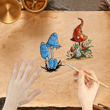 Custom PVC Plastic Clear Stamps, for DIY Scrapbooking, Photo Album Decorative, Cards Making, Stamp Sheets, Film Frame, Mushroom, 160x110x3mm