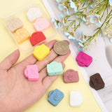 15Pcs 15 Colors Food Grade Eco-Friendly Silicone Beads, Chewing Beads For Teethers, DIY Nursing Necklaces Making, Bag, Mixed Color, 22x25.5x10.8mm, Hole: 2.2mm, 1pc/color