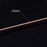 Round Copper Wire for Jewelry Making, Long-Lasting Plated, Raw(Unplated), 23 Gauge, 0.6mm, about 66 Feet(22 yards)/roll