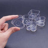 Plastic Candle Cups, Candle Making Tools and Paraffin Candle Wick, Clear, 38x38x18mm, Inner Diameter: 37x36mm