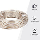 Aluminum Wire, for Jewelry Making, Champagne Gold, 12 Gauge, 2.0mm, about 180.44 Feet(55m)/500g