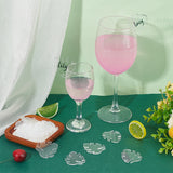 60Pcs Transparent Acrylic Blank Wine Glass Charm, Monstera Leaf, Clear, 45x40x2mm