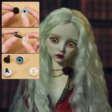 Craft Plastic Doll Eyes Stuffed Toy Eyes, with Washers and Glass Cabochons, Mixed Color