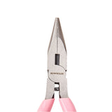 45# Carbon Steel Jewelry Pliers, Chain Nose Pliers, Wire Cutter, Pink, 12.35x8.6x0.8cm