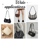 Cowhide Leather Bag Handles, with Alloy Swivel Clasps, for Bag Replacement Accessories, Black, 64x1.9x1.15cm