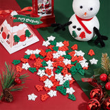 Christmas Theme Wood Button, 2-Hole, Snowflakes & Christmas tree, Mixed Color, 17~7.5x14~17.5x2mm, Hole: 1.2~1.5mm, 100pcs/bag