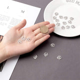 304 Stainless Steel Charms, Dog Paw Prints, Stainless Steel Color, 12.9x11.8x1mm, Hole: 1.5mm, 20pcs/box