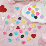 60Pcs 6 Colors Alloy Enamel Pendants, Golden, Flat Round with Smiling Face Charm, Mixed Color, 24.5x20x1.5mm, Hole: 2mm, 10pcs/color