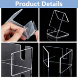 Transparent Acrylic Watch Display Stands, Slant Back Wristwatch Holder, Clear, 7.2x4.45x5.15cm