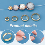 72Pcs 12 Style Brass Bead Frame, Round Ring, Mixed Color, 6~12x2~3mm, Hole: 1~1.2mm, 6pcs/style