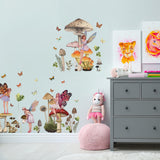 PVC Wall Stickers, Wall Decoration, Angel & Fairy Pattern, 800x290mm, 2 sheets/set