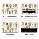 PVC Plastic Waterproof Card Stickers, Self-adhesion Card Skin for Bank Card Decor, Rectangle, Angel & Fairy, 186.3x137.3mm