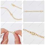 40Pcs 2 Colors 304 Stainless Steel Chain Extender, Chain Tabs with Word K14, Lobster Claw Clasps, Golden & Stainless Steel Color, 64~80mm, Hole: 3.4mm, 20Pcs/color