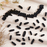 1 Strand Natural Black Stone Beads Strands, Chip, 13~22x6~9x4~9mm, Hole: 1mm, about 60pcs/strand, 15.7''(39.88cm)