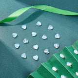Opalite Beads Strands, Heart, 10x10x5mm, Hole: 1mm, about 40pcs/strand, 15.30 inch(38.86cm), 1strand/box
