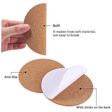 Cork Insulation Sheets, with Adhesive Back, Flat Round, for Coaster, Wall Decoration, Party and DIY Crafts Supplies, Peru, 9.9x0.2cm
