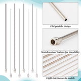 8Pcs 8 Style 304 Stainless Steel Blunt Tip Dispensing Needle with Brass Luer Lock, Long Syringe Needle Applicator Needles for Liquid Measuring Epoxy Resin Craft, Stainless Steel Color, 21.25x0.6x0.6cm, 1pc/style
