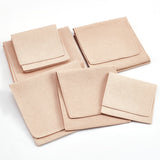 12Pcs 3 Styles Microfiber Jewelry Bag Gift Pouches, Envelope Style Bags, Square, Wheat, 6~9x6.4~9x0.1~0.15cm, Unfold: 11.5~17.5x6.4~9x0.1cm, 4pcs/style