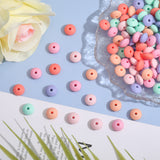 180Pcs 18 Colors Rondelle Food Grade Eco-Friendly Silicone Abacus Beads, Chewing Beads For Teethers, DIY Nursing Necklaces Making, Mixed Color, 11.5~12x6mm, Hole: 3mm, 10pcs/color