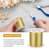 Round Copper Wire, for Wire Wrapped Jewelry Making, Light Gold, 18 Gauge, 1mm, about 98.42 Feet(30m)/roll