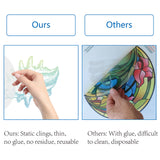 PVC Window Sticker, Flat Round Shape, for Window or Stairway  Home Decoration, Shell Pattern, 180x180x0.3mm