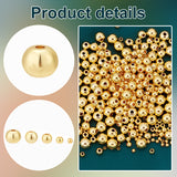 300Pcs 5 Styles Brass Beads, Long-Lasting Plated, Rondelle, Golden, 2~6x1.5~5mm, Hole: 0.8~1.6mm, 60pcs/style