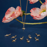 12Pcs Brass Pendants, with Jump Rings, Star, Real 18K Gold Plated, 17x9.7x2.5mm, Hole: 3.4mm