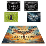 Printed Wood Pendulum Dowsing Divination Board Set, Rectangle Talking Board, with Planchette Accessories, Angel & Fairy, 11.2~30x9~21x0.5cm, 2pcs/set