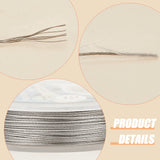 Tiger Tail Wire,Nylon-coated 304 Stainless Steel,Light Grey,0.5mm,about 180 Feet(60 yards)/strand