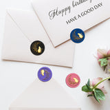 Brass Wax Seal Stamp with Handle, for DIY Scrapbooking, Cat Pattern, 3.5x1.18 inch(8.9x3cm)